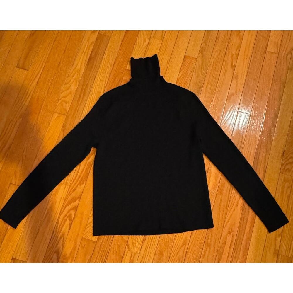 Vintage Ralph Lauren Wool Turtleneck Sweater Hong Kong Slim Fit Raw Edge Knit - Picture 1 of 6